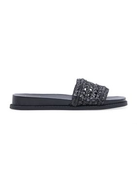 Gwen Slide Raffia Sandals