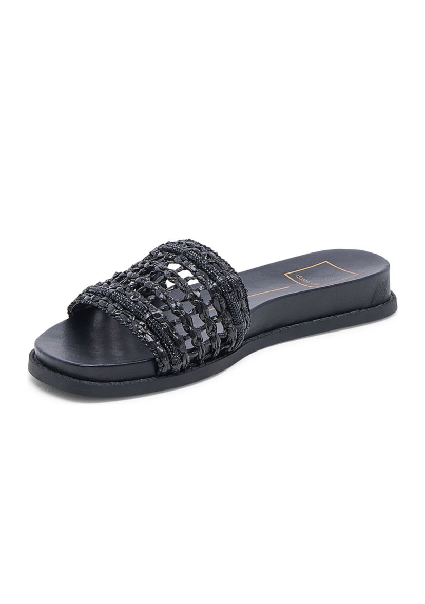 Gwen Slide Raffia Sandals