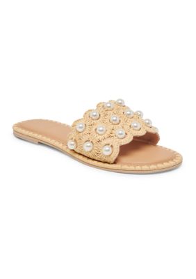 Dolce Vita Women's Harlyn Pearl Slide Sandals, 8.5M