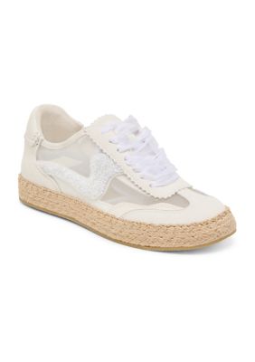Dolce Vita Women's Notice Espadrille Beaded Sneakers, White, 9M