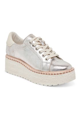 Dolce Vita Women’s Twain Sneakers, Silver, 7.5M