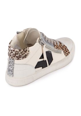 zonya sneakers in white multi plush