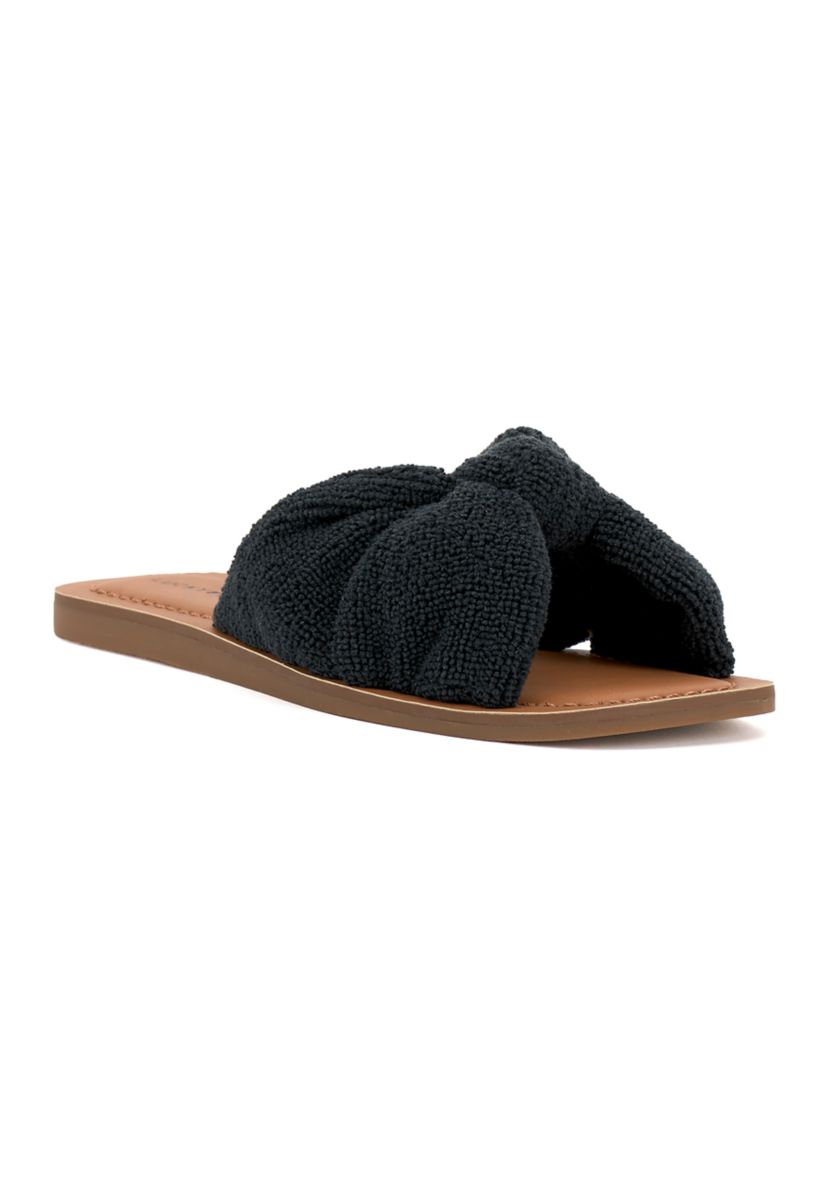 Brittani Cross  Band Slide Sandals