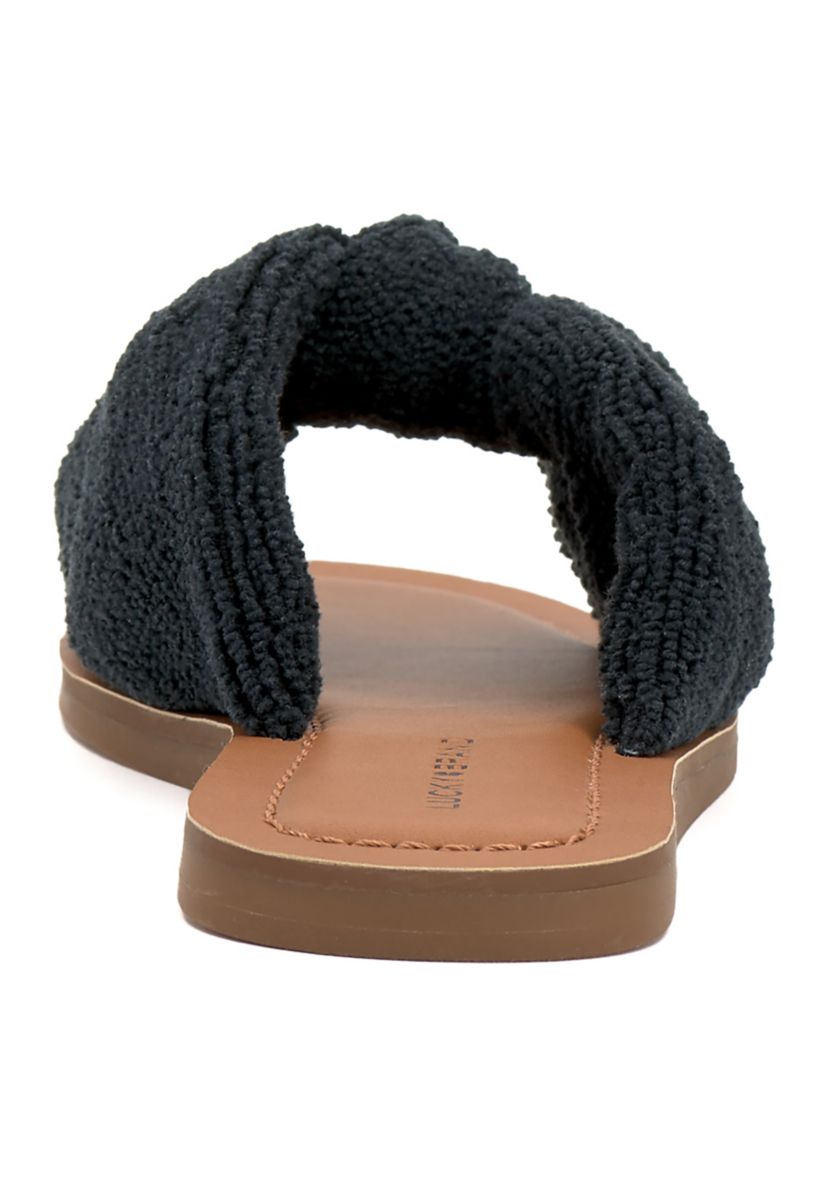 Brittani Cross  Band Slide Sandals