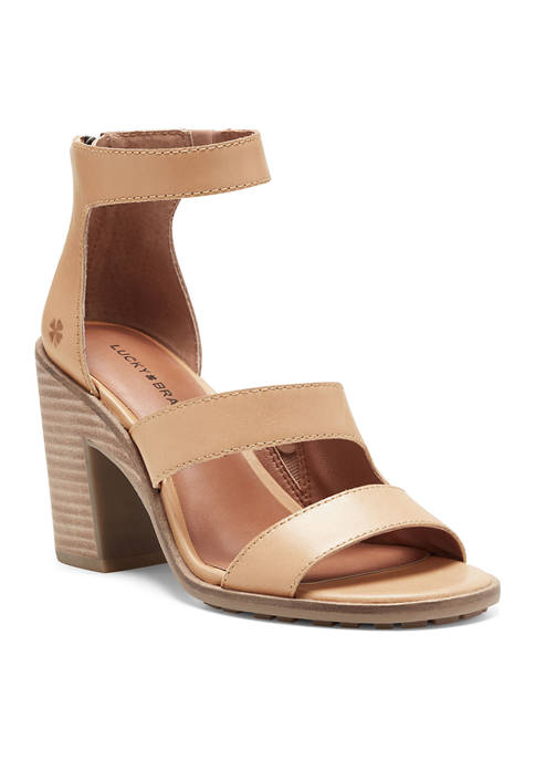 Lucky Brand Valka Ankle Strap Heeled Sandals