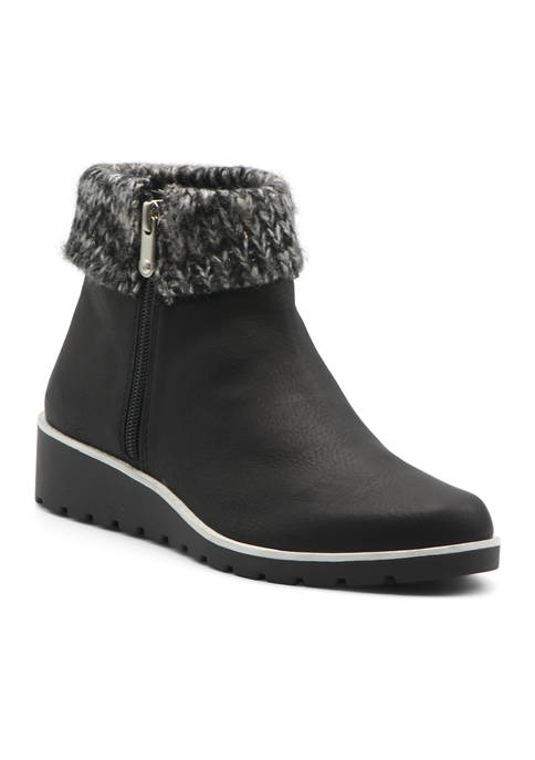 Trapeza Wedge Booties
