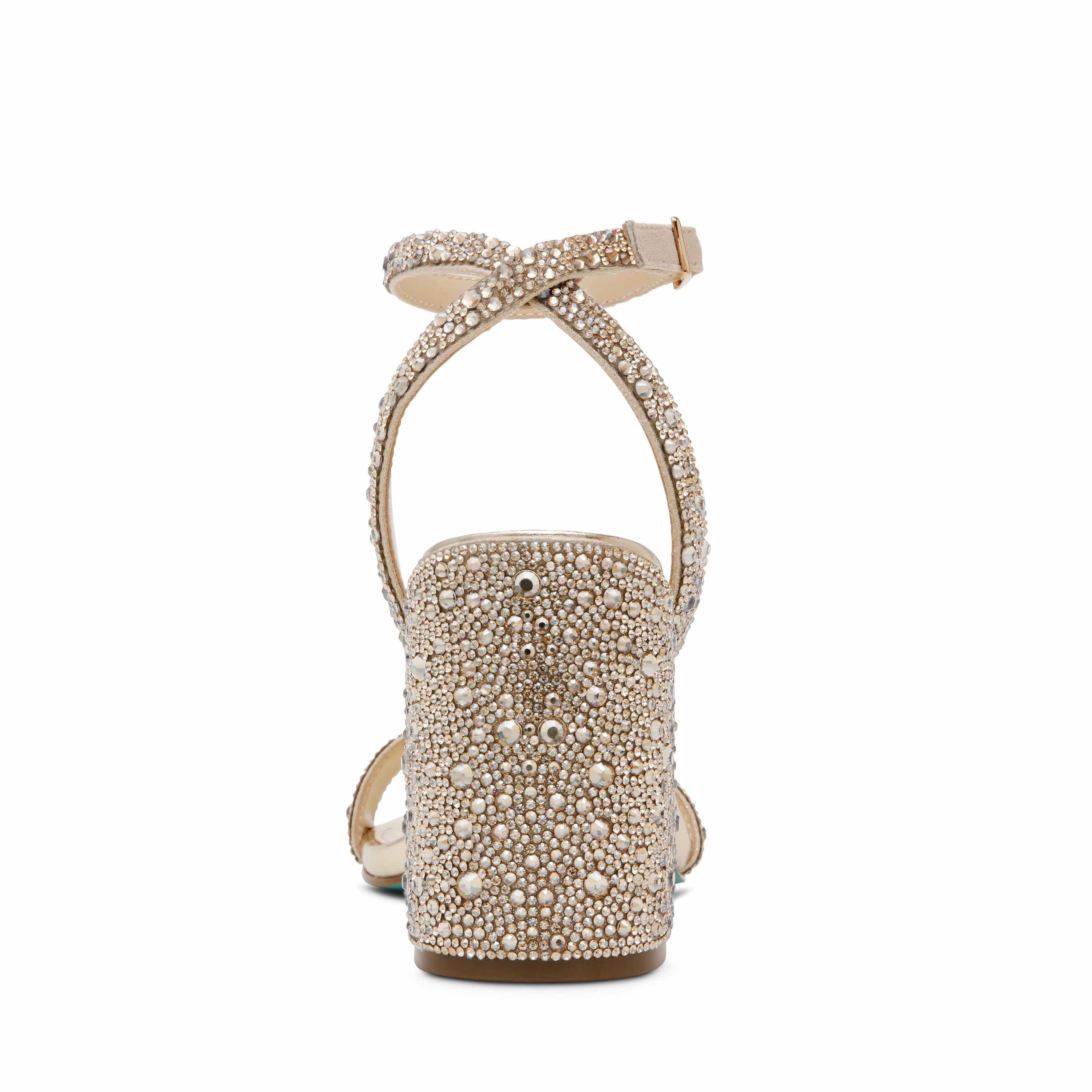Jet Rhinestone Block Heel Sandal