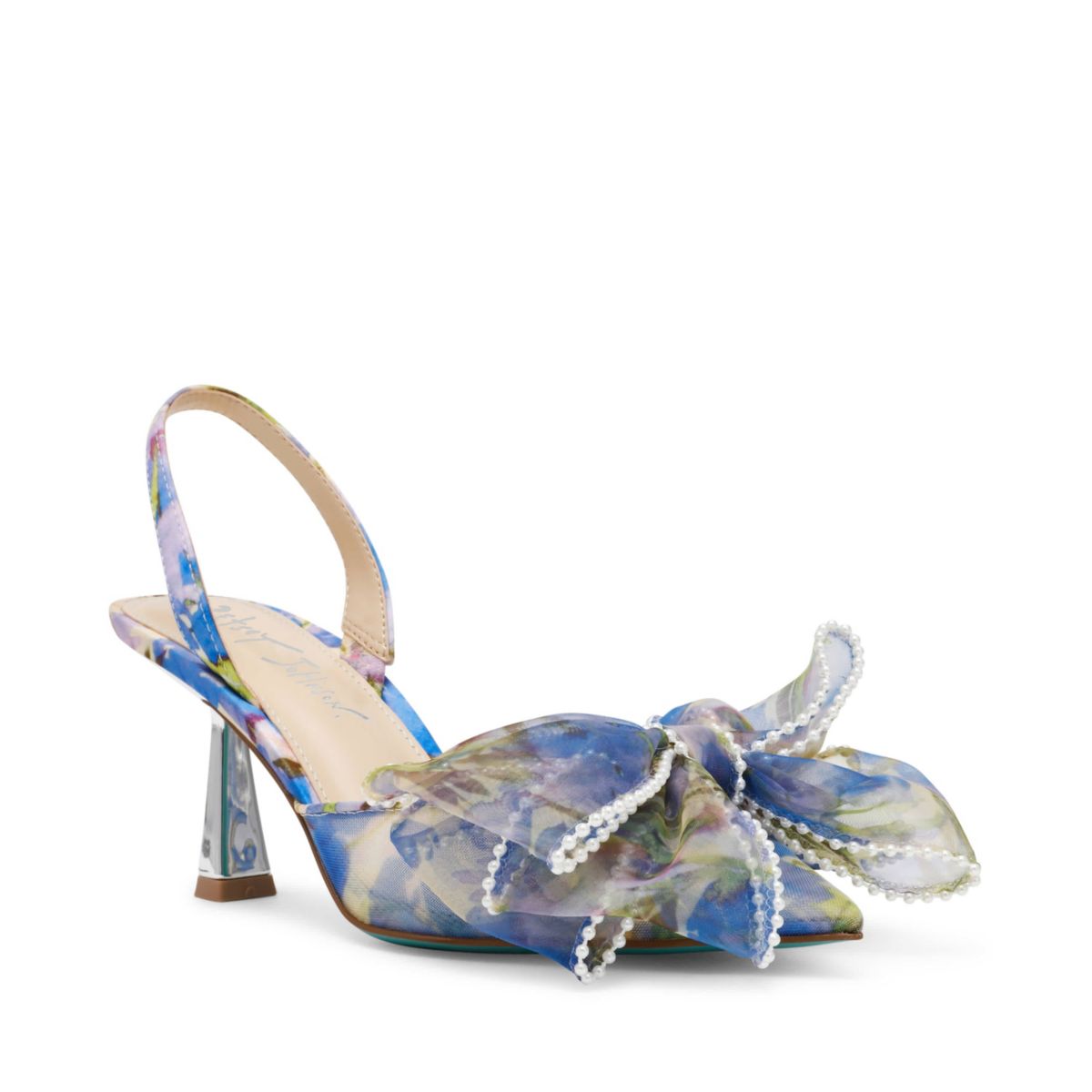 Kelli Tulle Bow Sling Back Pumps