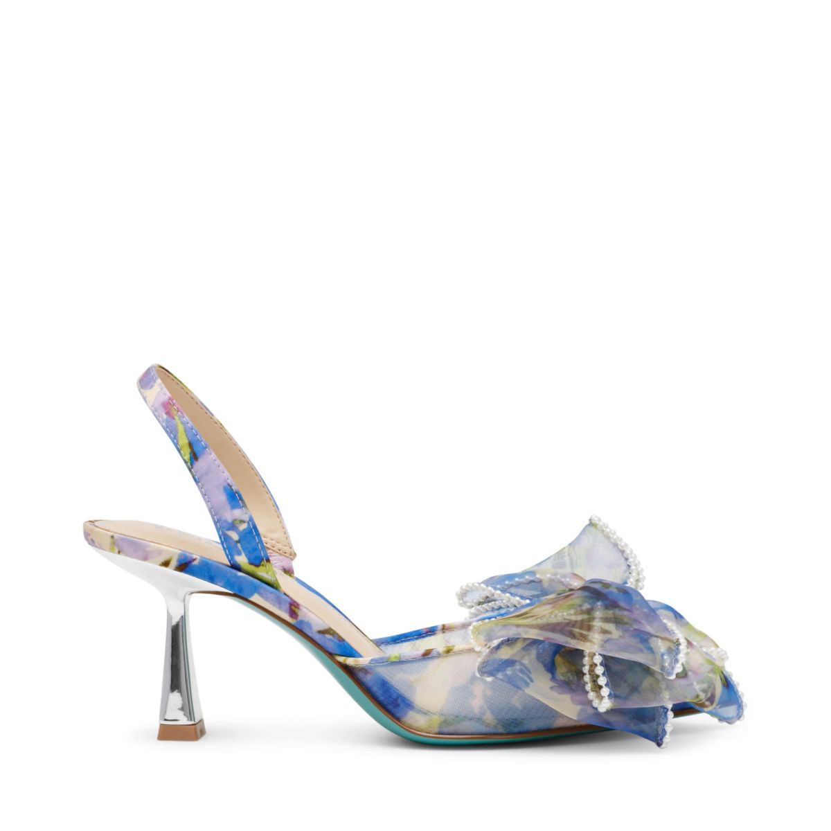 Kelli Tulle Bow Sling Back Pumps