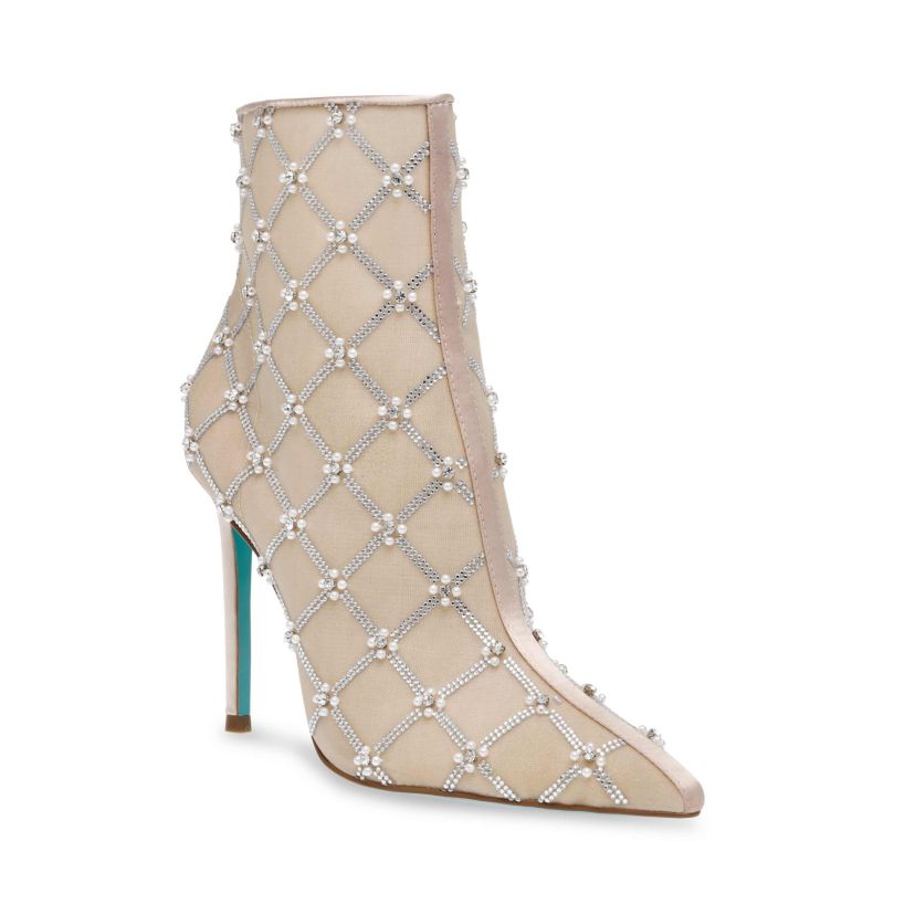 Larkk Embellished Mesh Dress Bootie