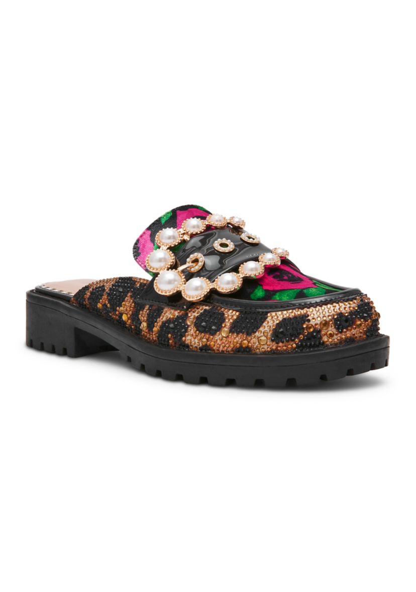 Betsey Johnson Barton Leopard Mule Loafers | Belk