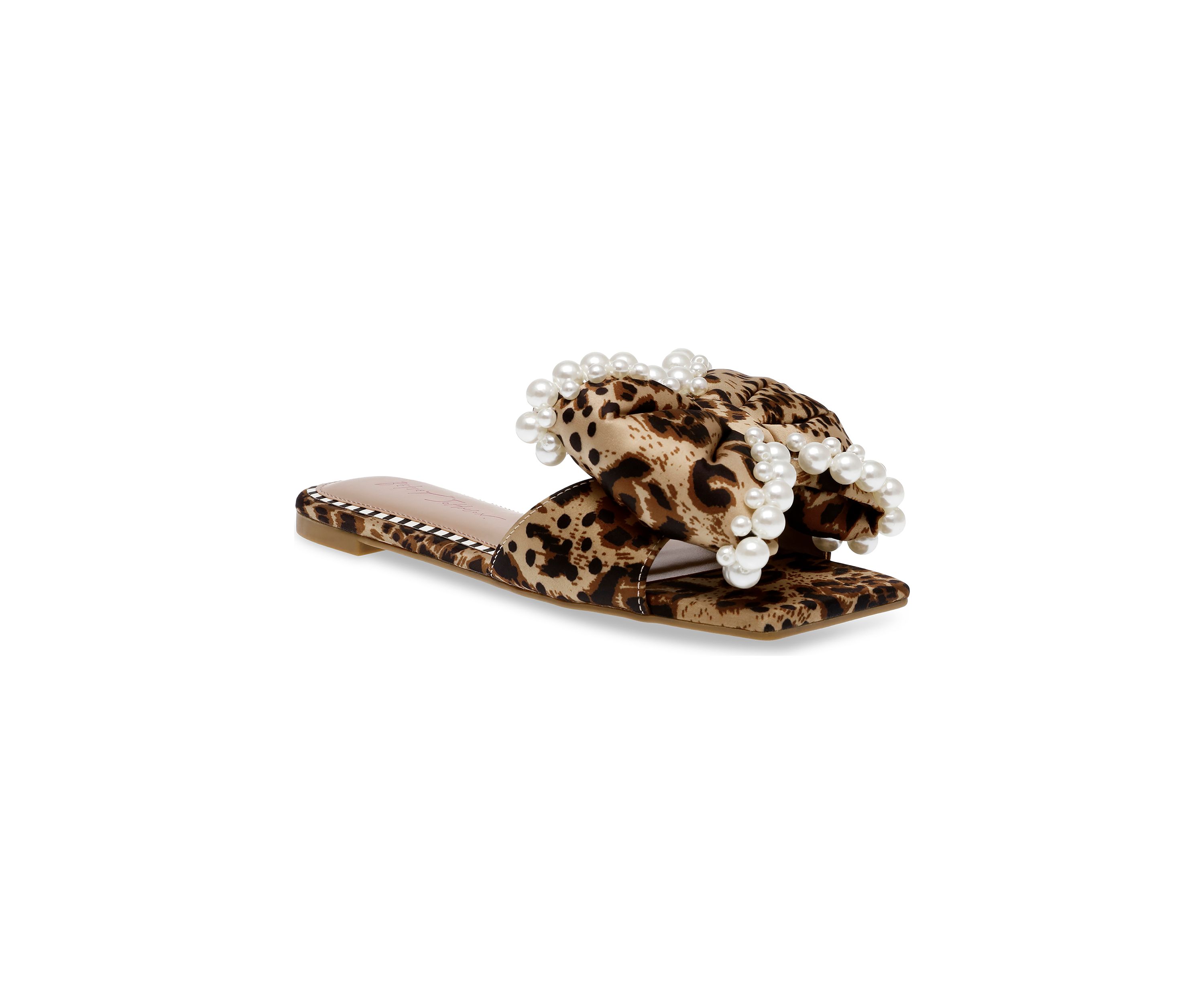 Liah Leopard Pearl Slide Sandals