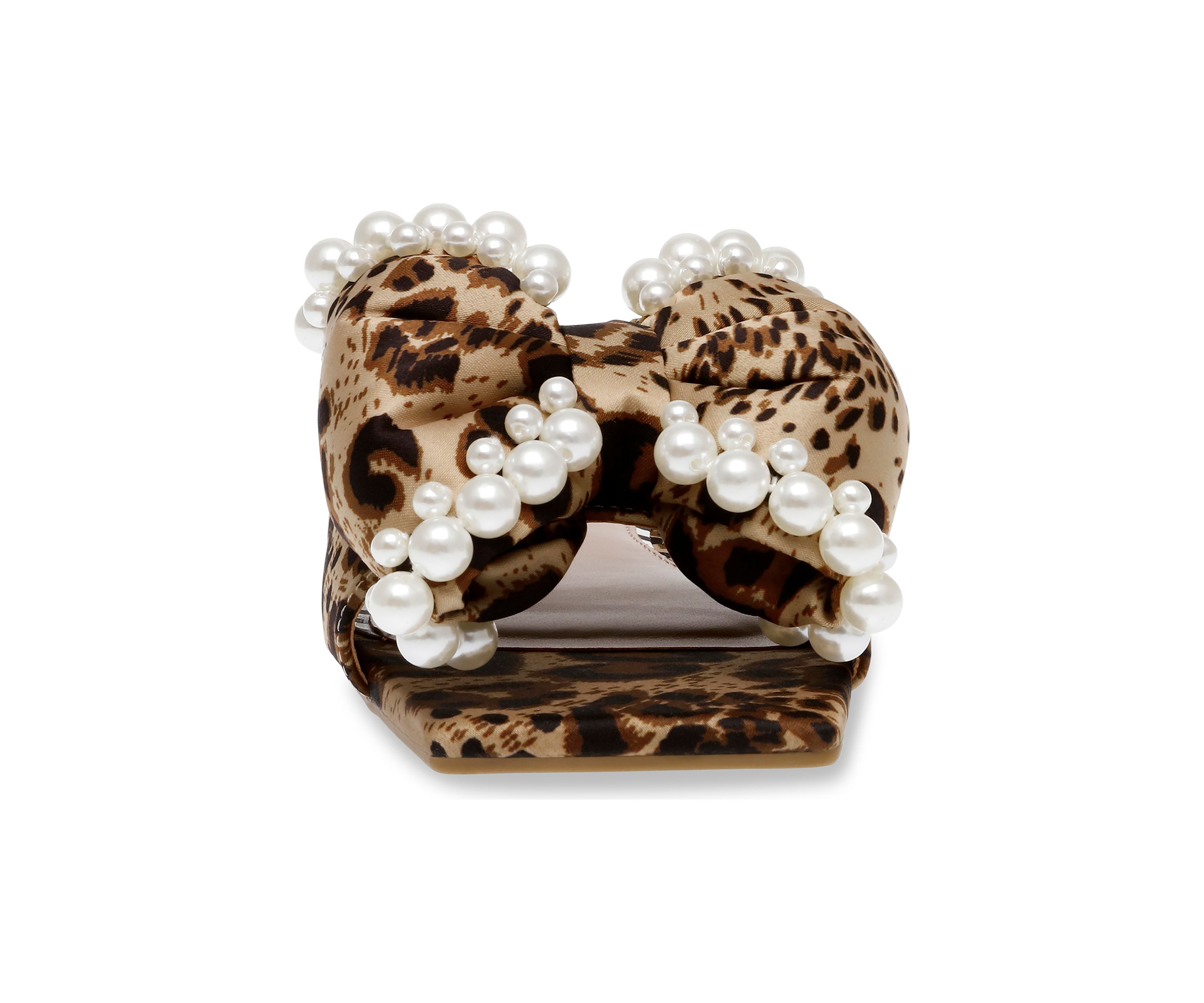 Liah Leopard Pearl Slide Sandals