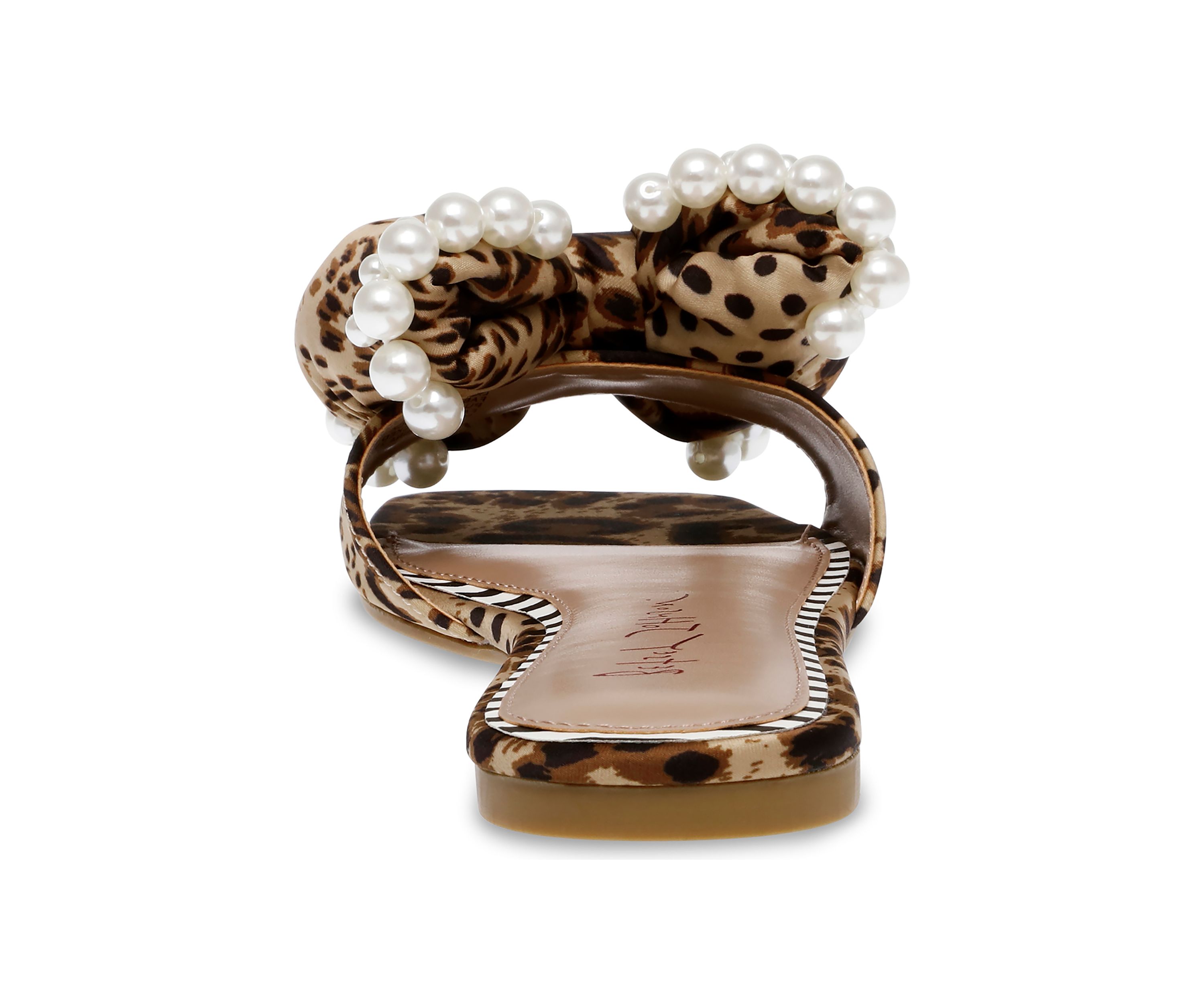 Liah Leopard Pearl Slide Sandals