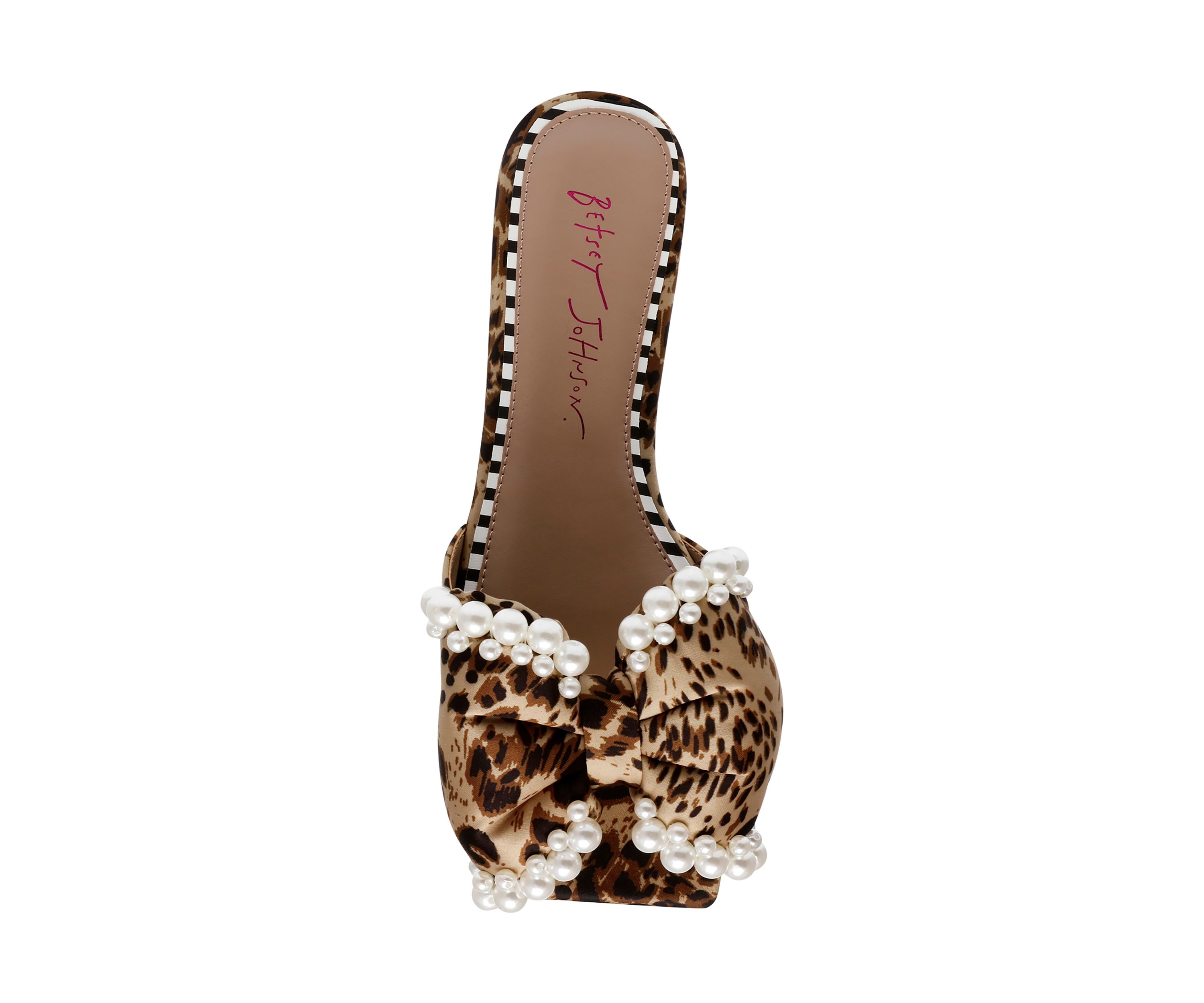 Liah Leopard Pearl Slide Sandals