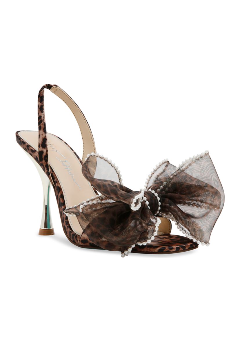 Fawn Pearl Bow Sandals
