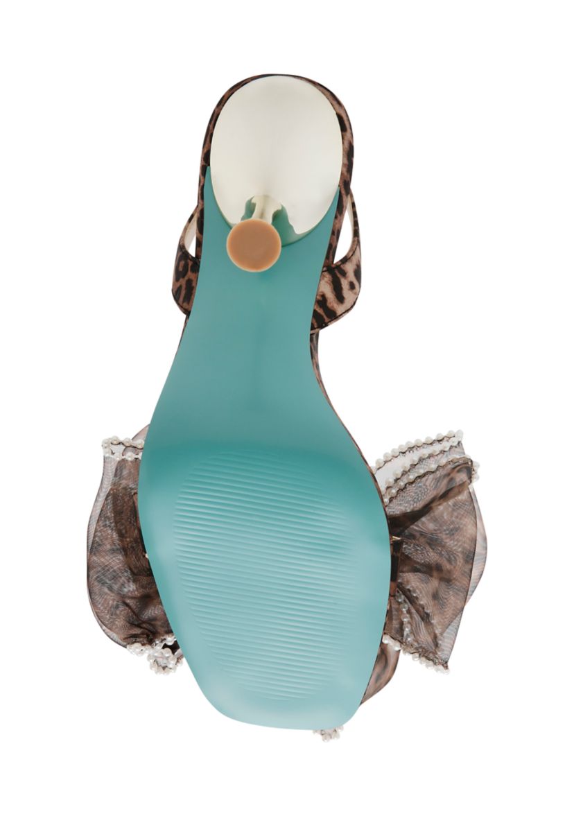 Fawn Pearl Bow Sandals