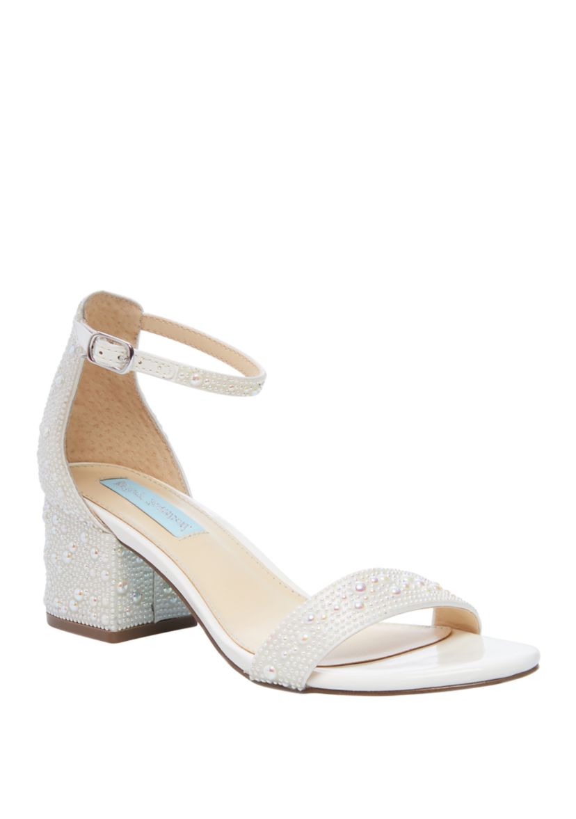 blue by betsey johnson mari block heel dress sandals Betsey Johnson Mari Chunky Heel Sandals