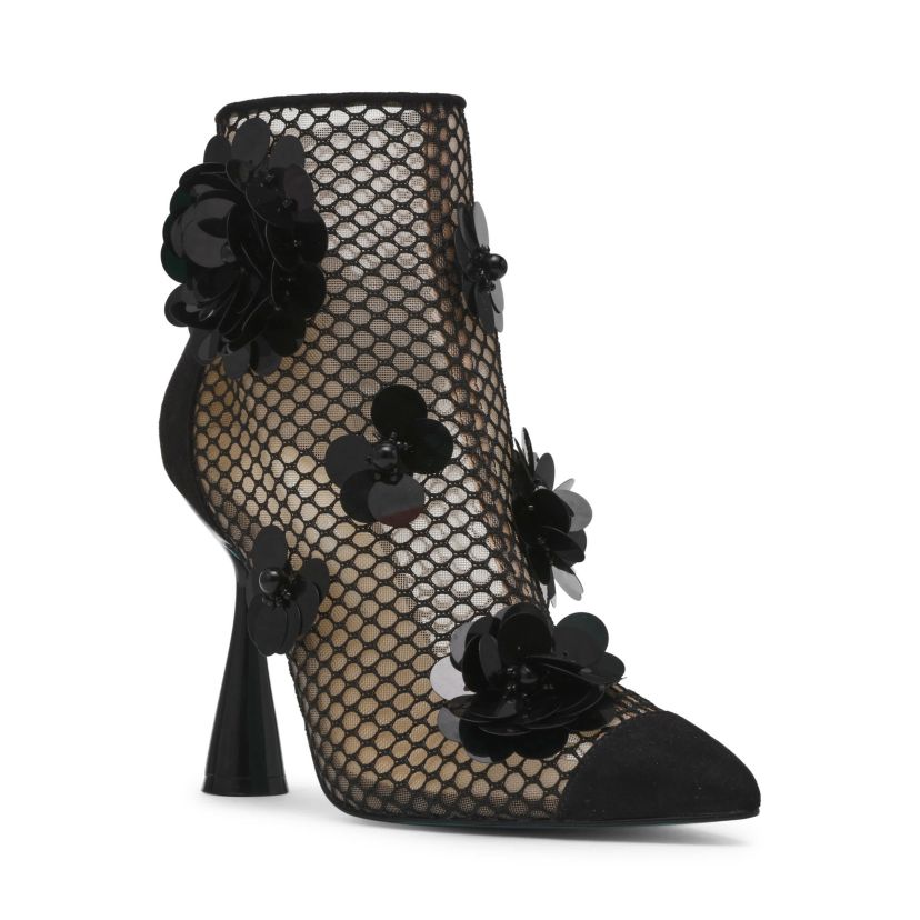 Navey Sequin Mesh Bootie
