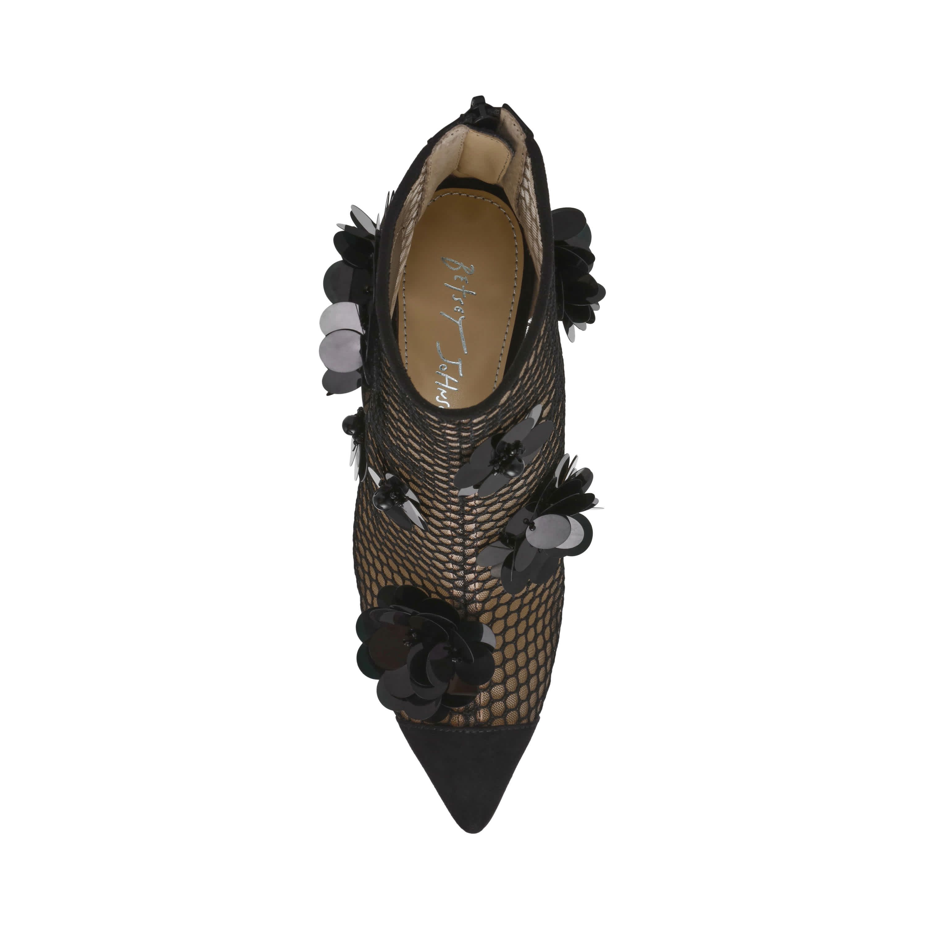 Navey Sequin Mesh Bootie