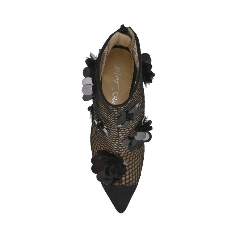 Navey Sequin Mesh Bootie