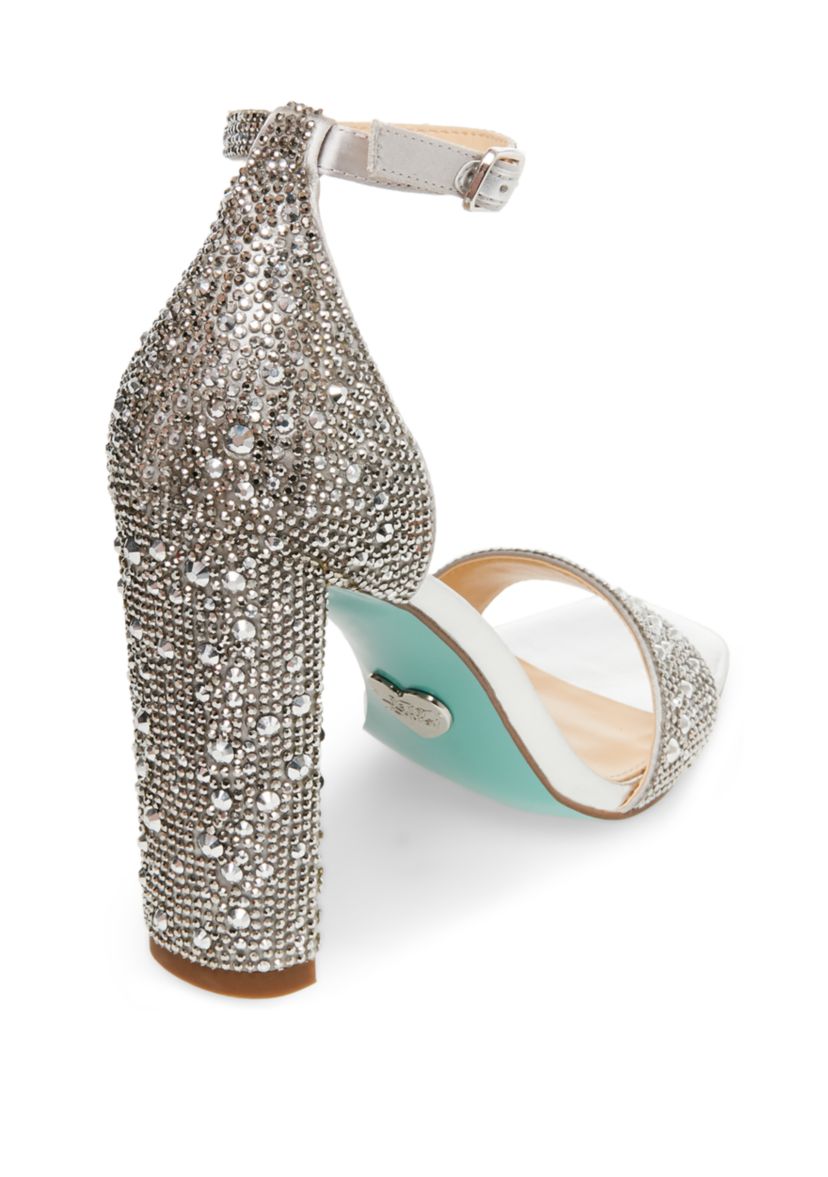 Rina Rhinestone Block Heel Sandals