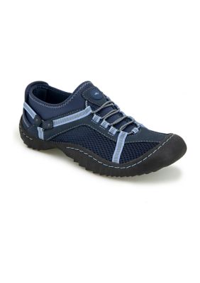 JBU Women's Tahoe Water Ready Casual Slip On Flats, Blue, 9.5M