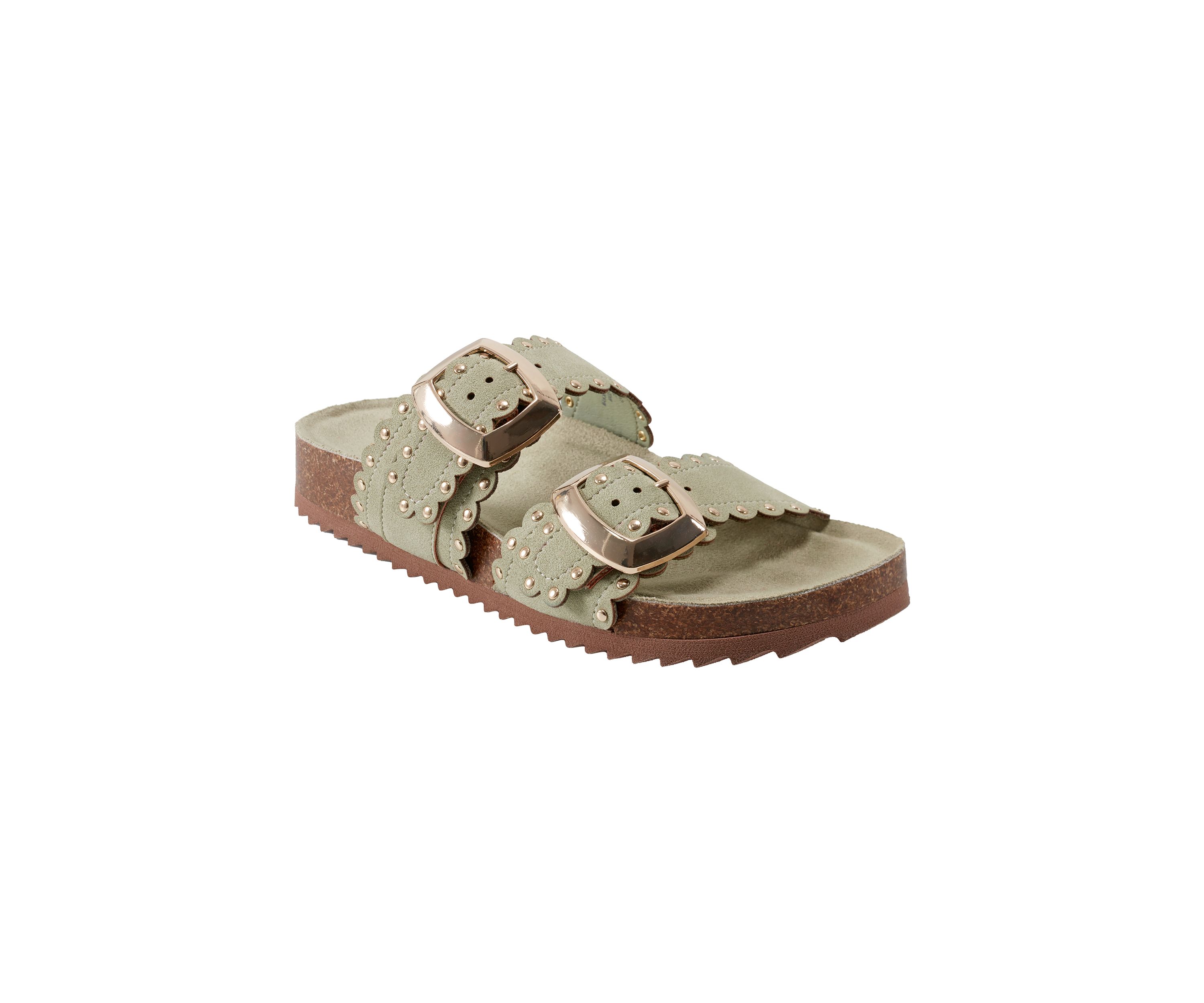 Souren Double Band Footbed Sandals