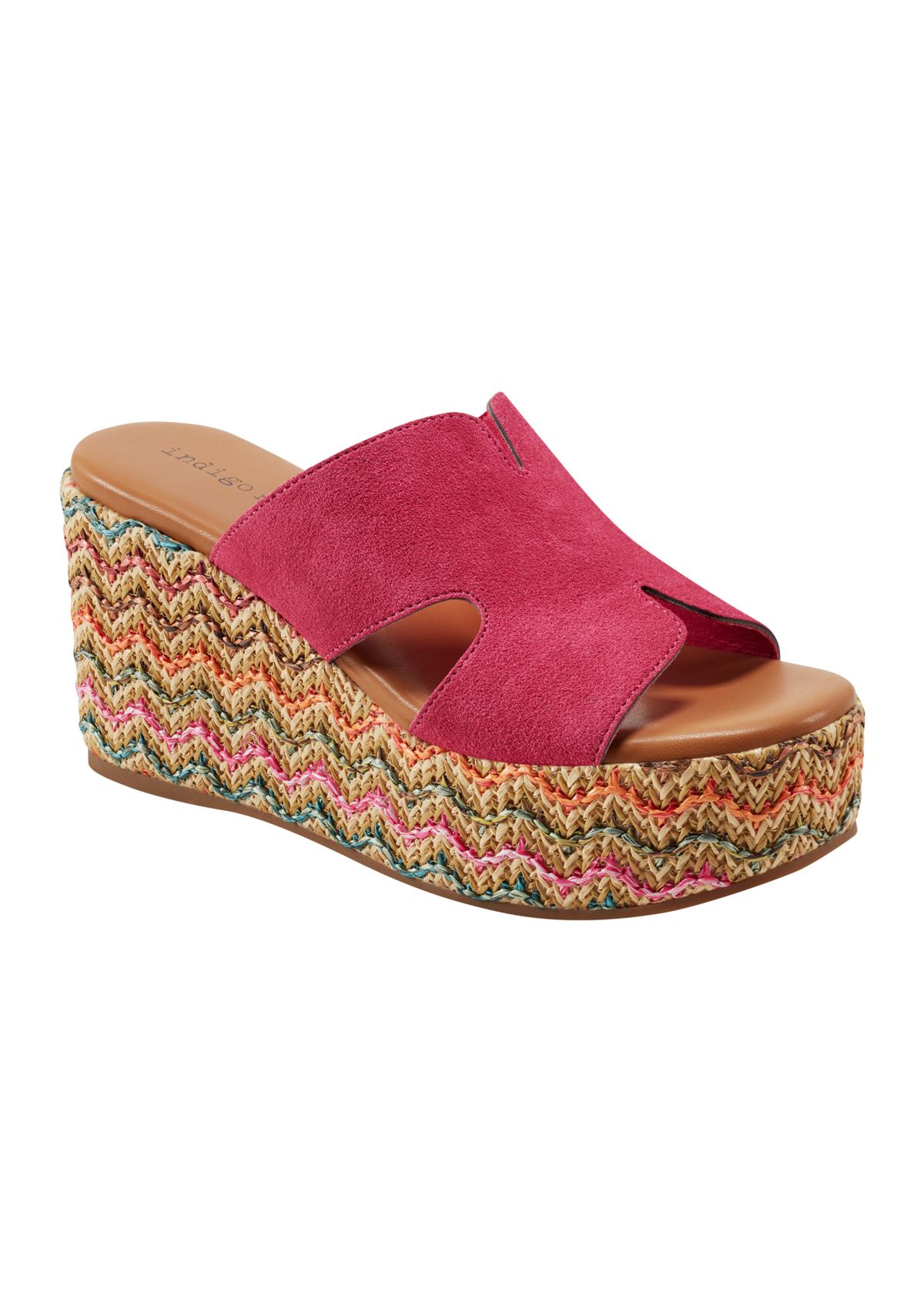 Wabian Multicolor Wedge Platform Sandals