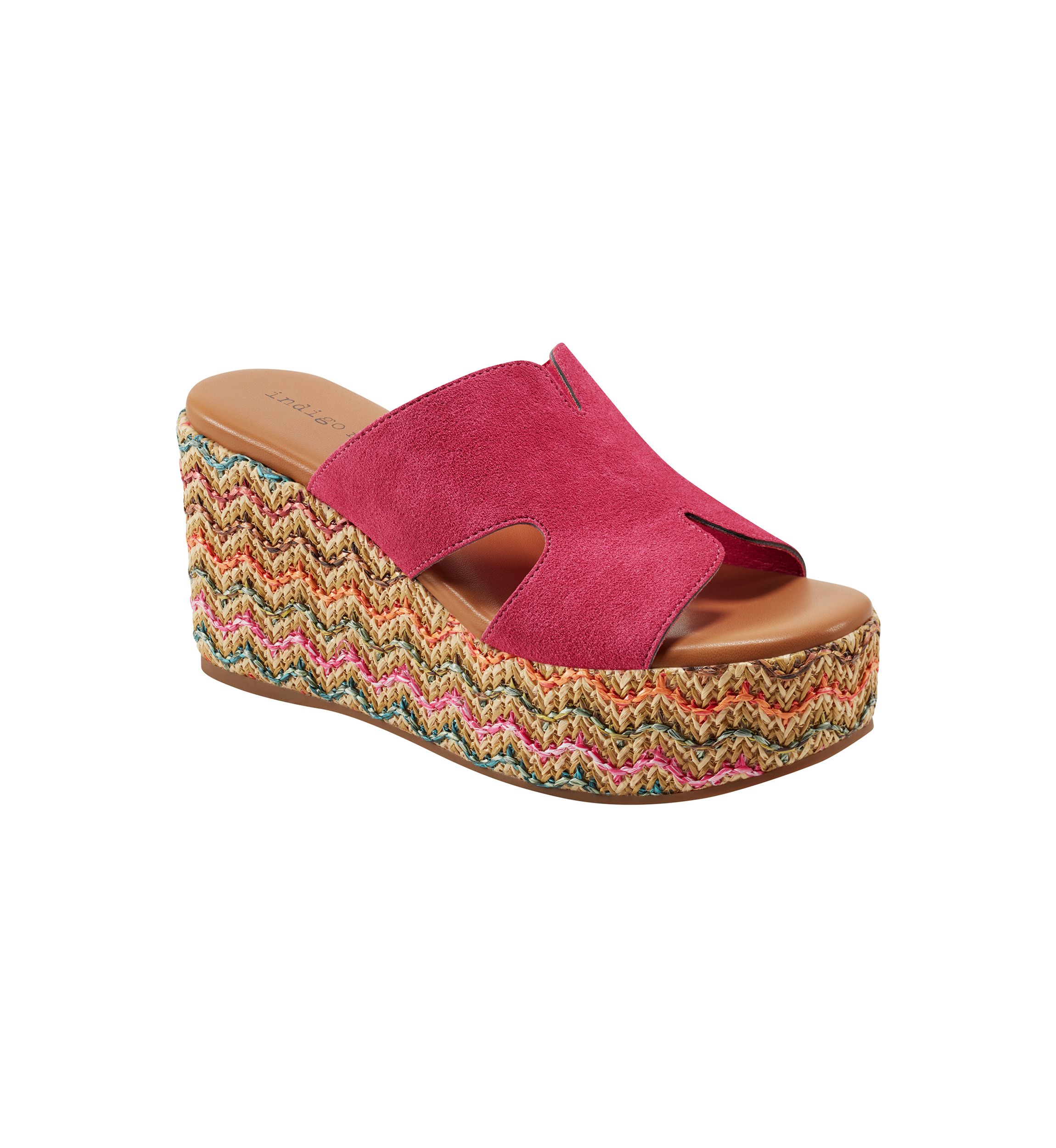 Wabian Multicolor Wedge Platform Sandals