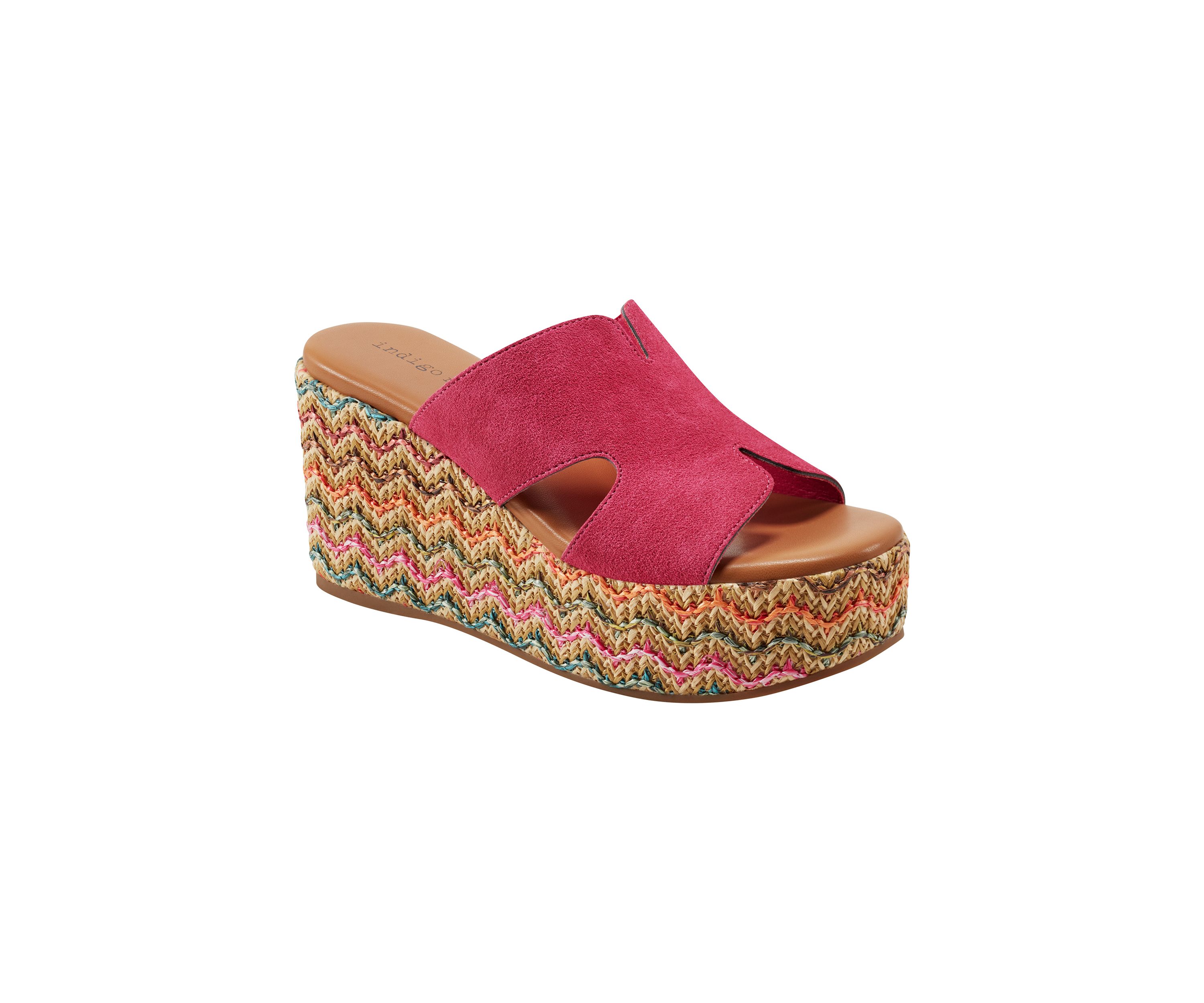 Wabian Multicolor Wedge Platform Sandals