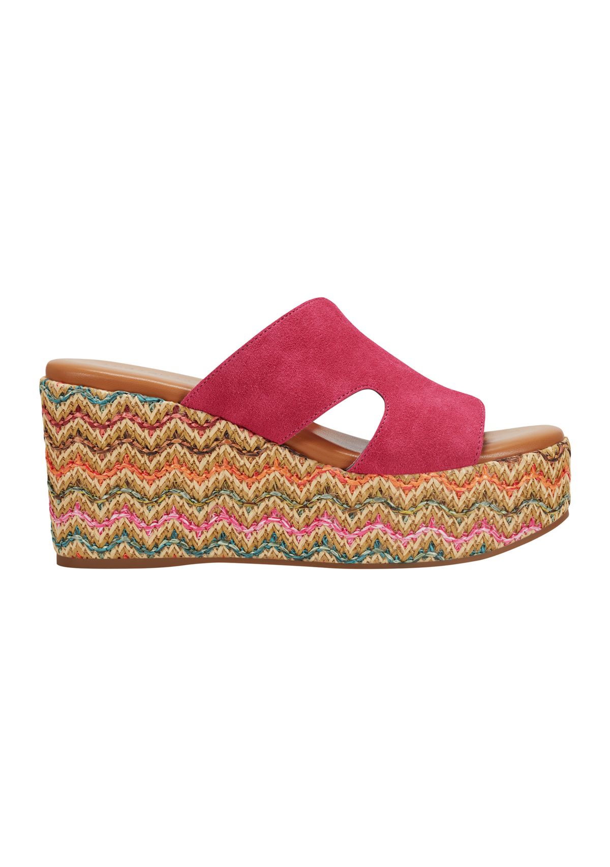 Wabian Multicolor Wedge Platform Sandals