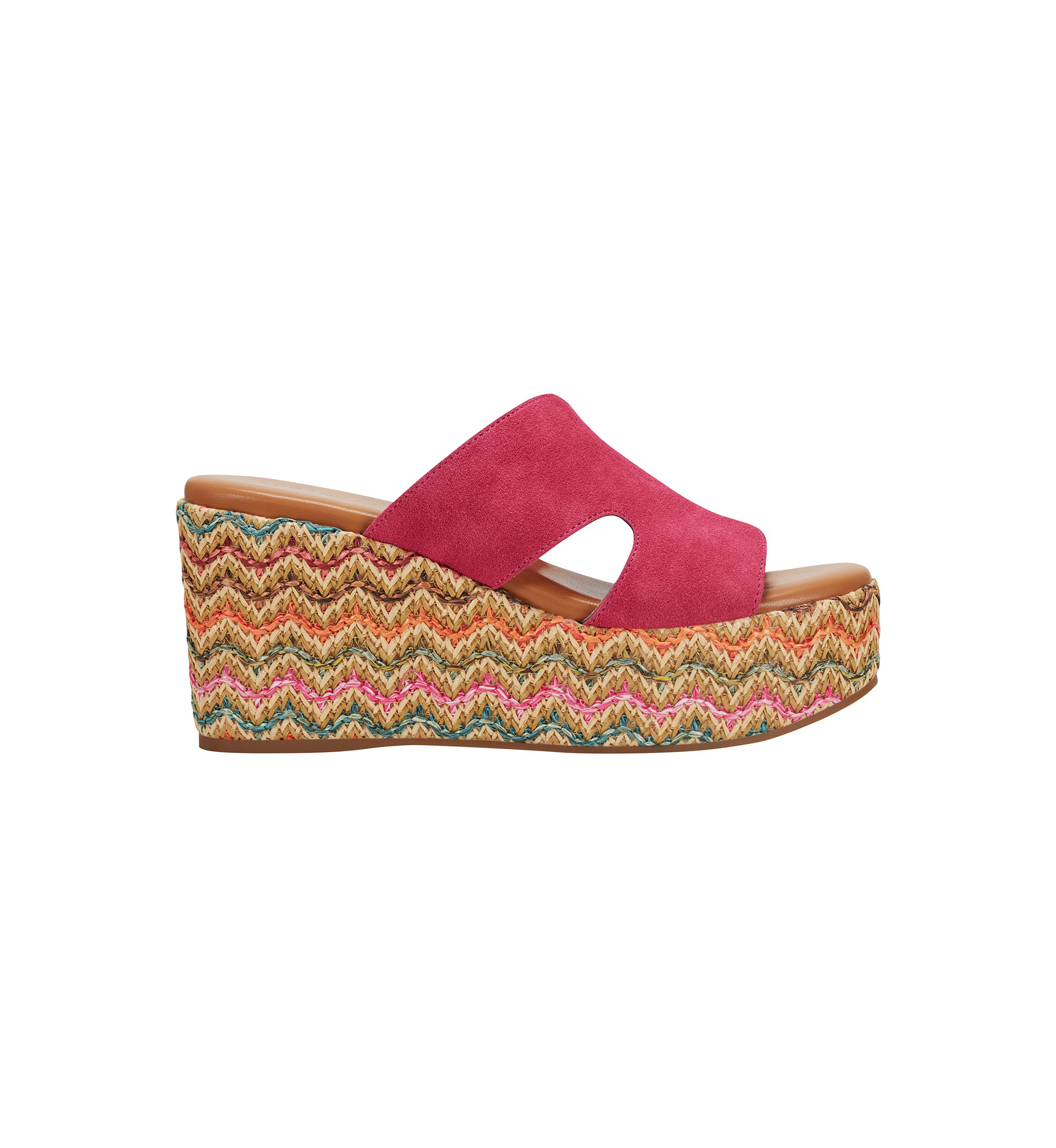 Wabian Multicolor Wedge Platform Sandals