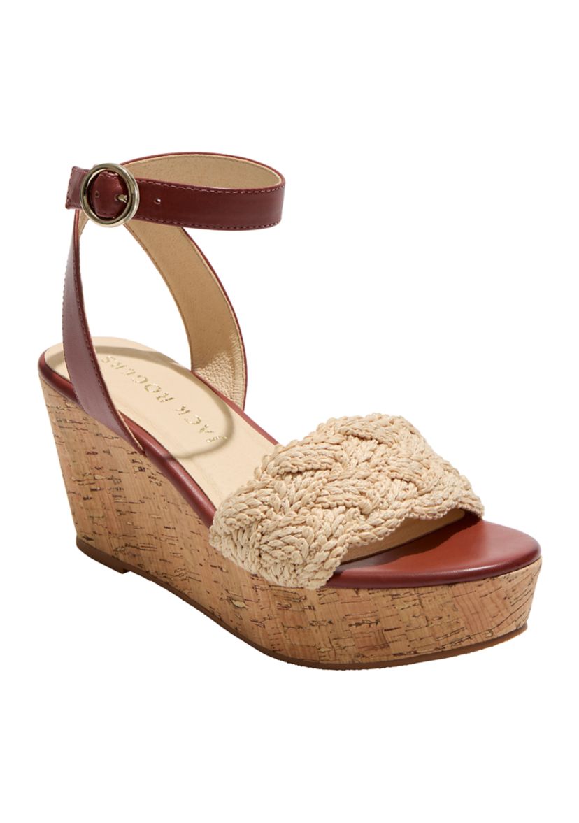Dumont Woven Rope Wedge Sandals