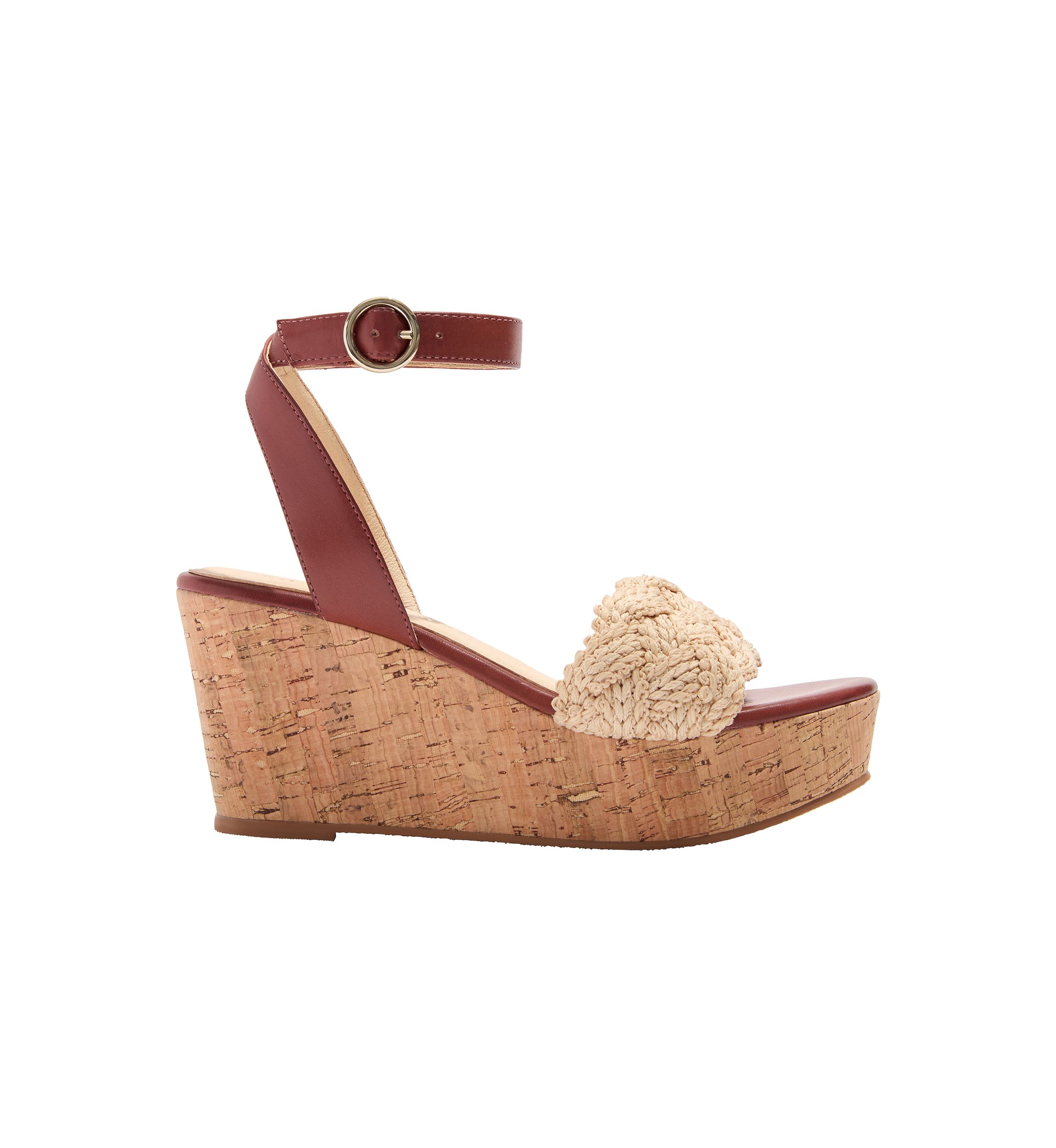 Dumont Woven Rope Wedge Sandals
