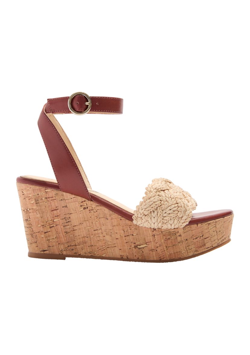 Dumont Woven Rope Wedge Sandals
