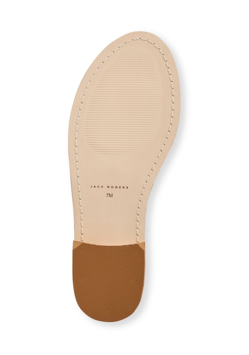 Jacks Jeweled Leather Flat Sandals