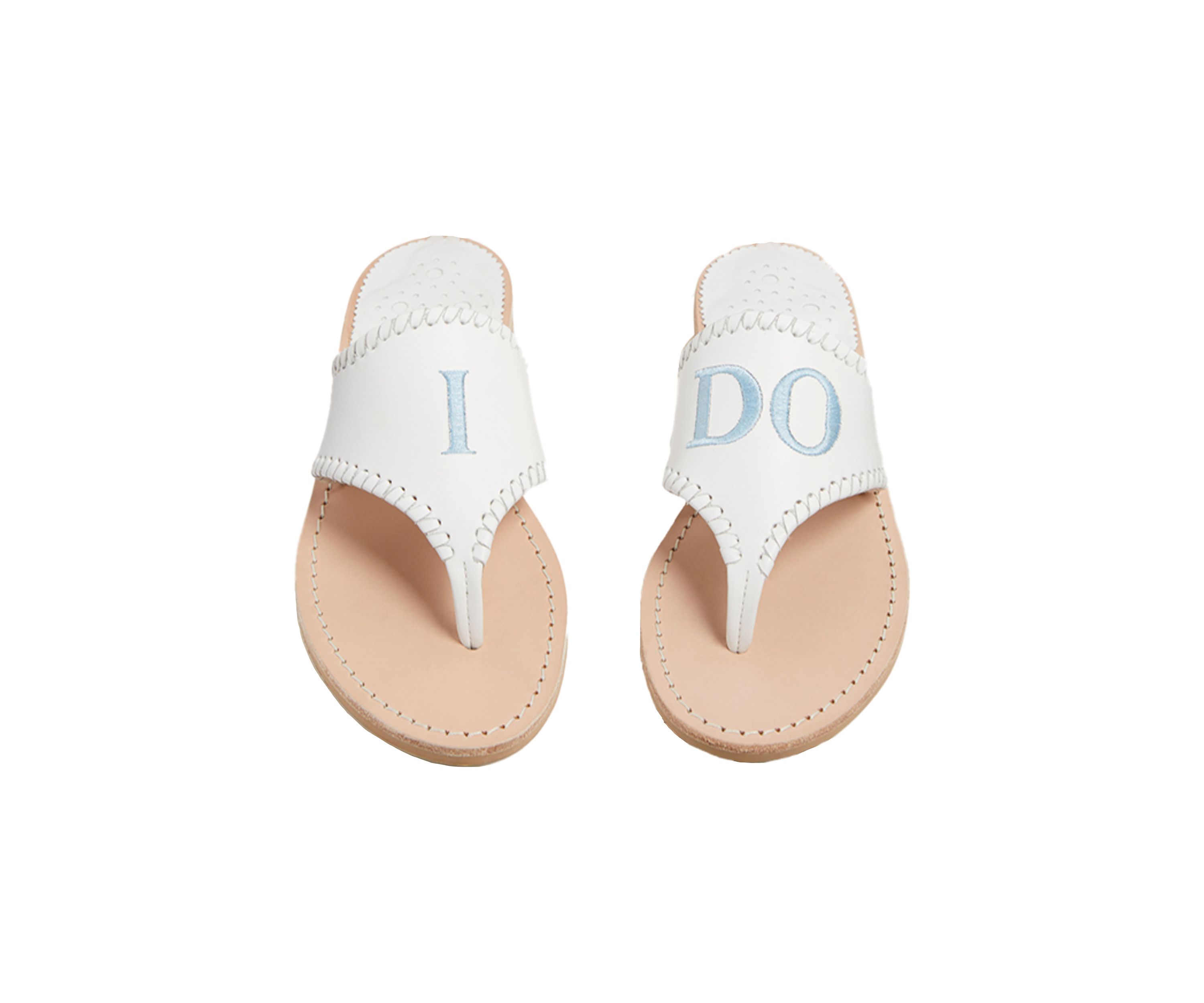 Embroidered I Do Sandals 