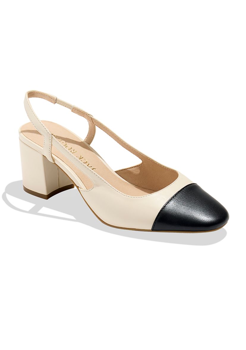 Summer Cap Toe Slingback Heels