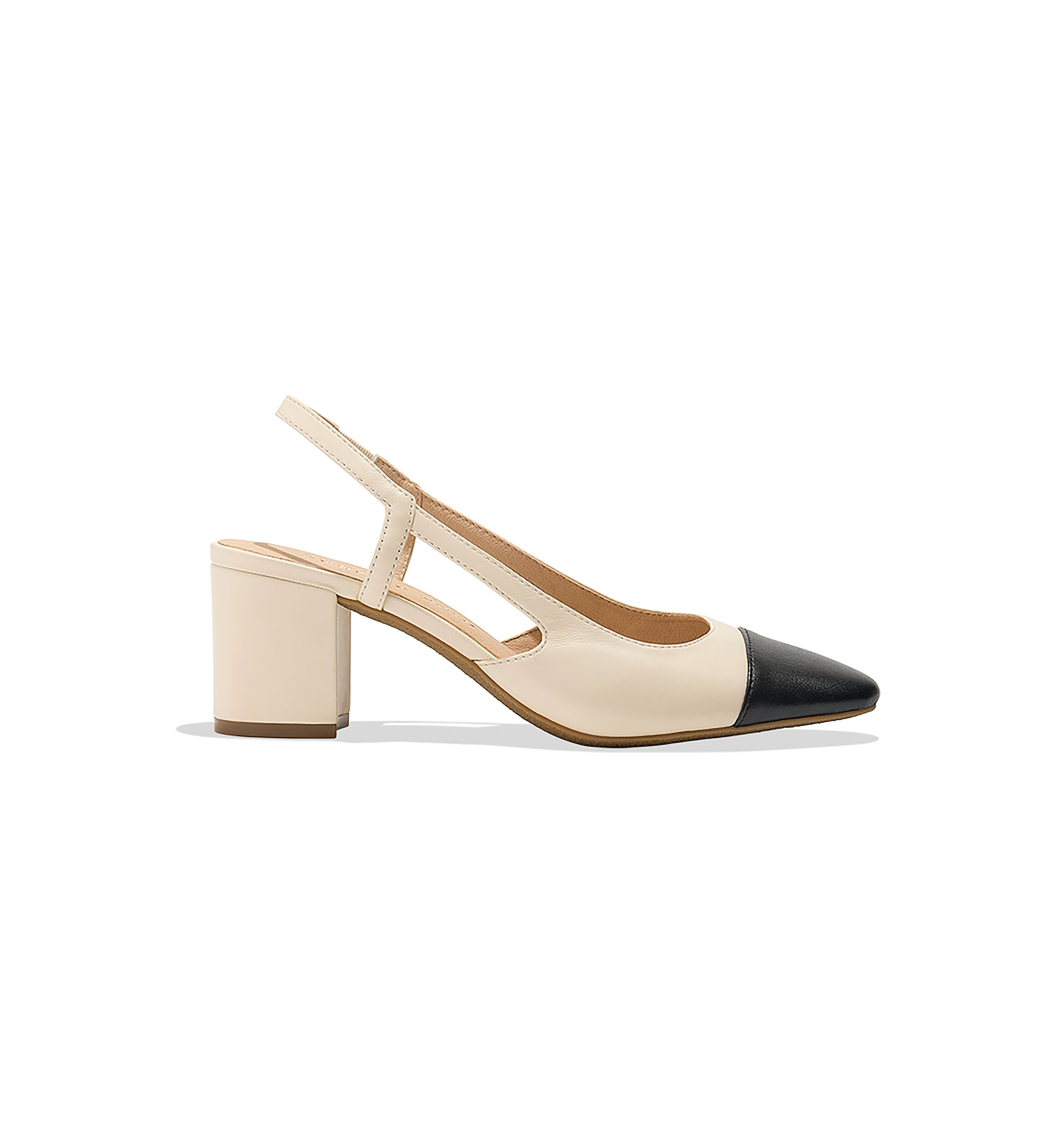 Summer Cap Toe Slingback Heels