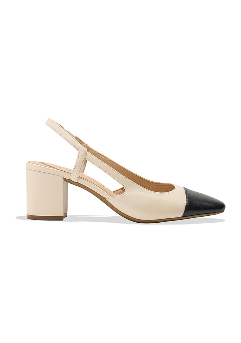 Summer Cap Toe Slingback Heels
