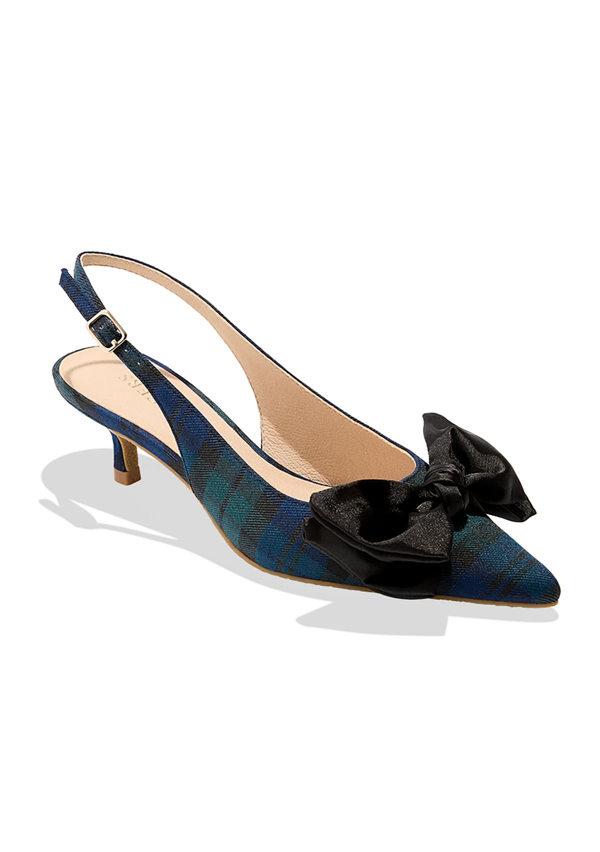 Debra Plaid Sling Back Heels