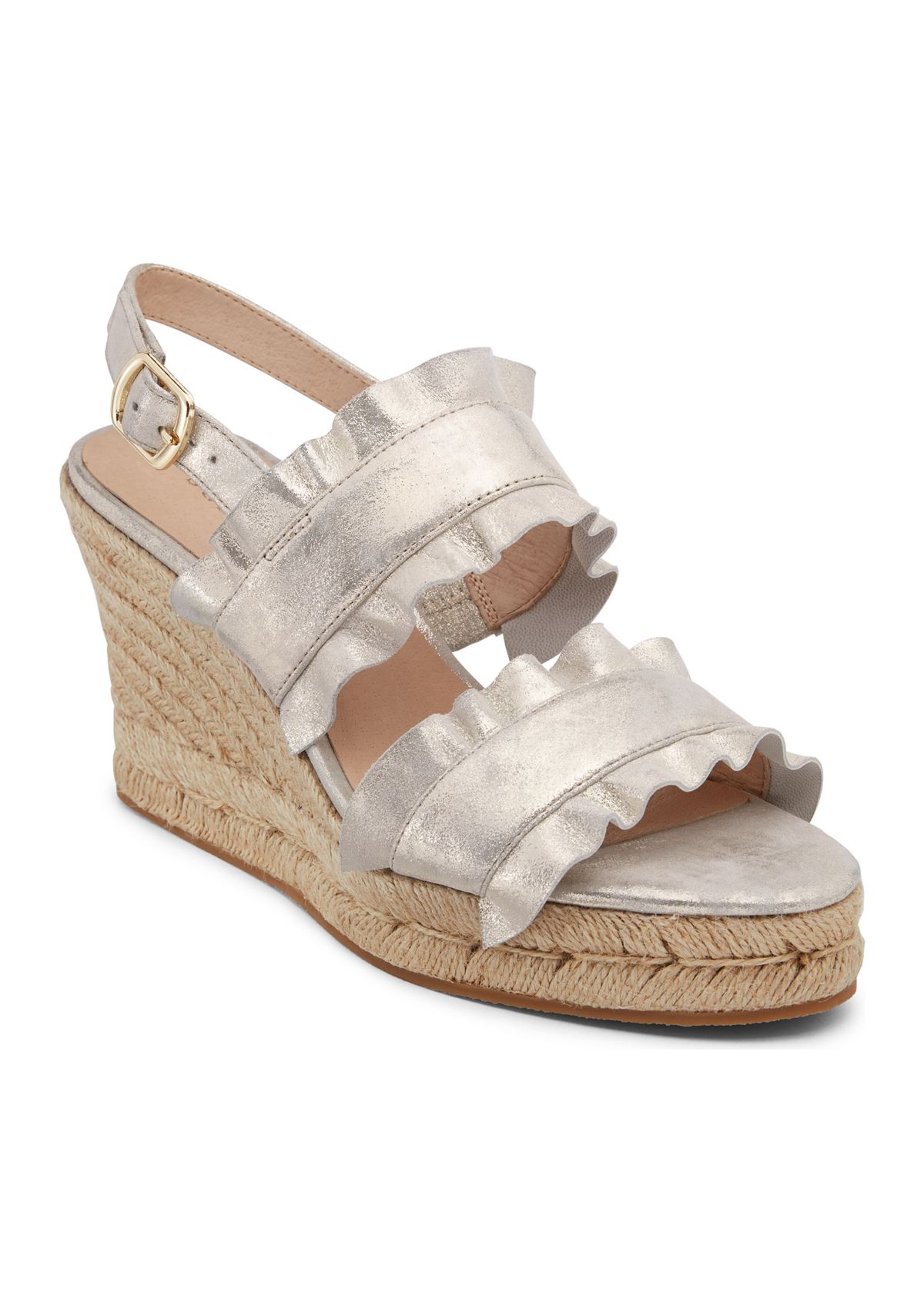 Rosie Ruffle Wedge Sandals