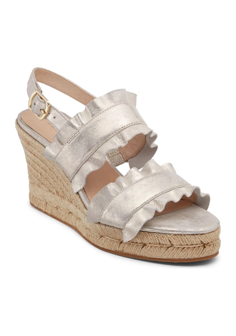 Rosie Ruffle Wedge Sandals