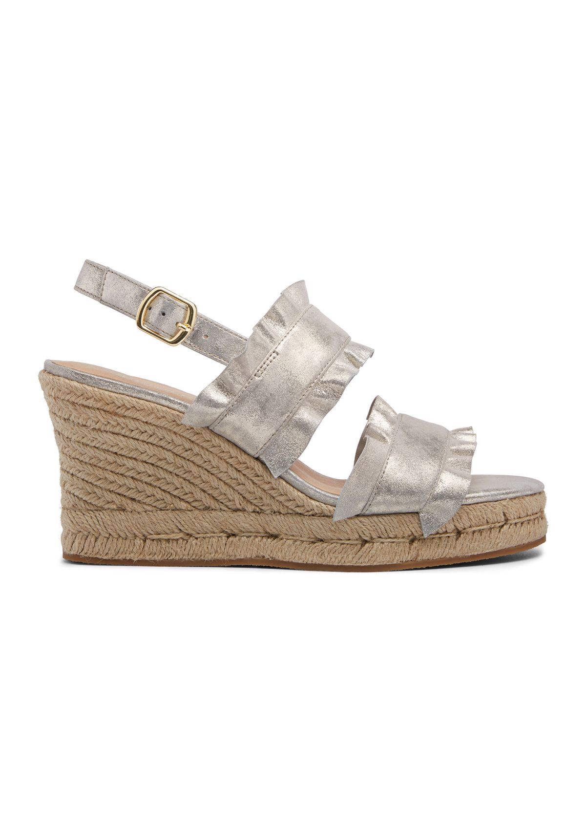 Rosie Ruffle Wedge Sandals