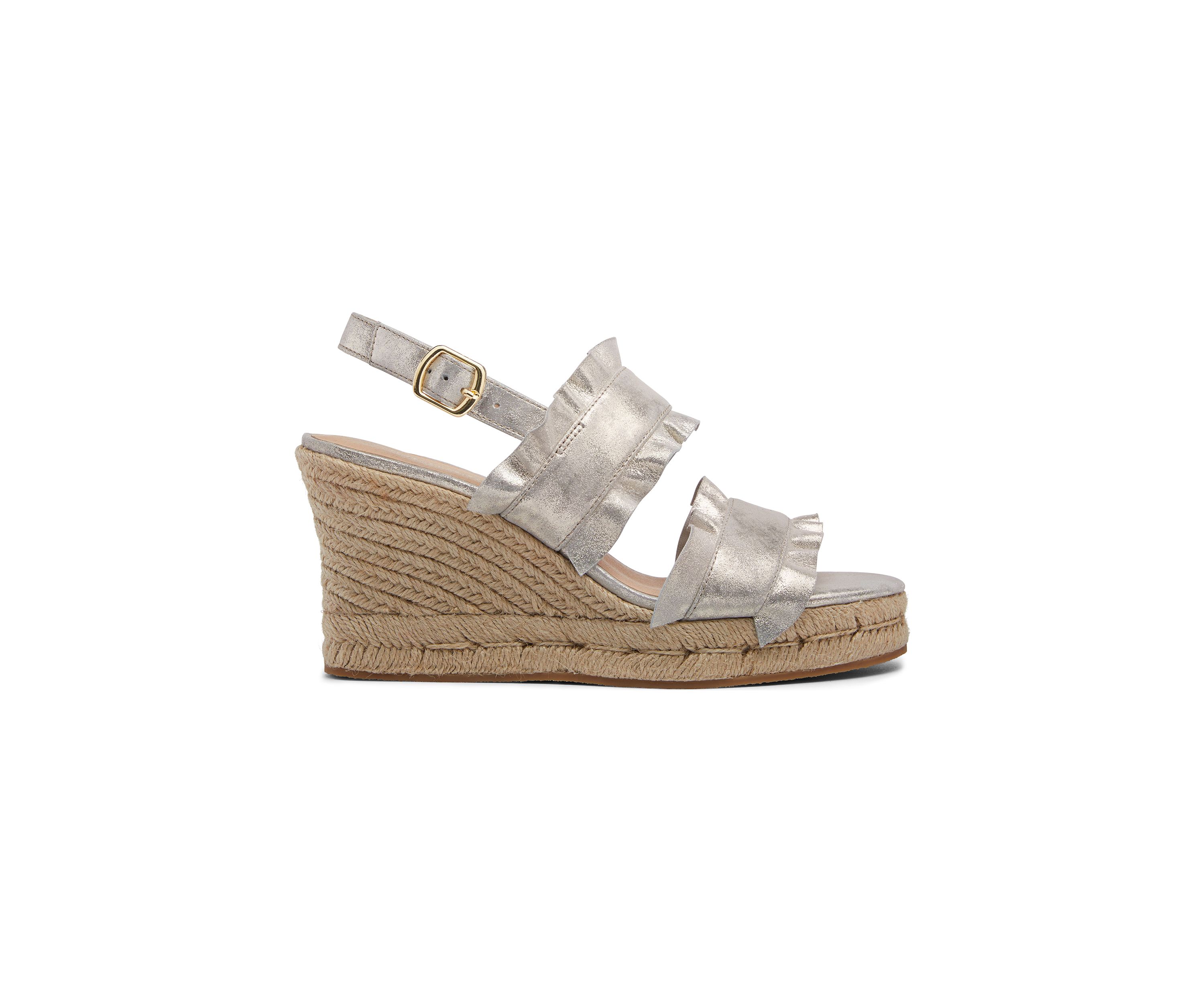 Rosie Ruffle Wedge Sandals