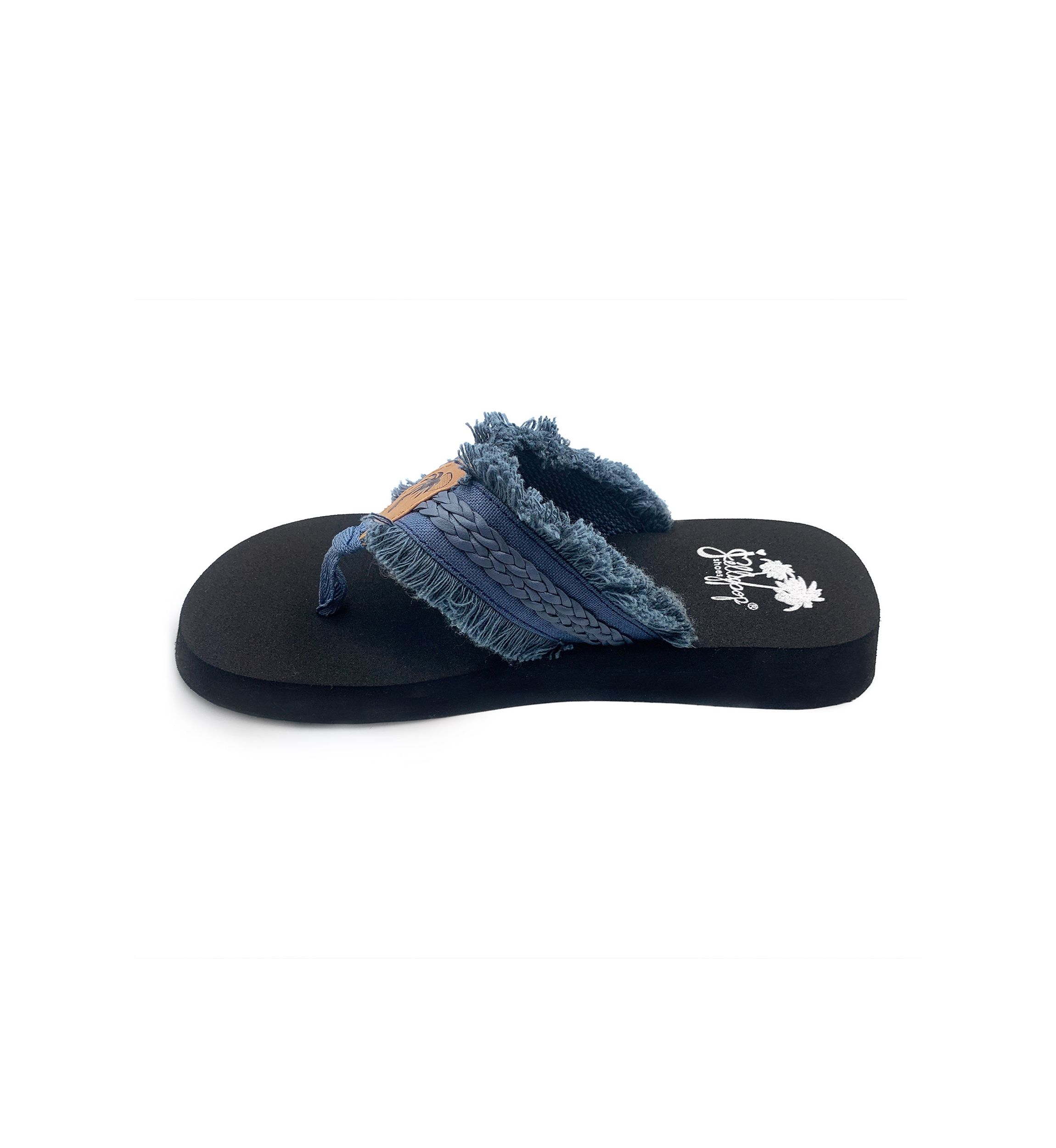 Toriana Woven Fringe Flip Flop Thong Sandals