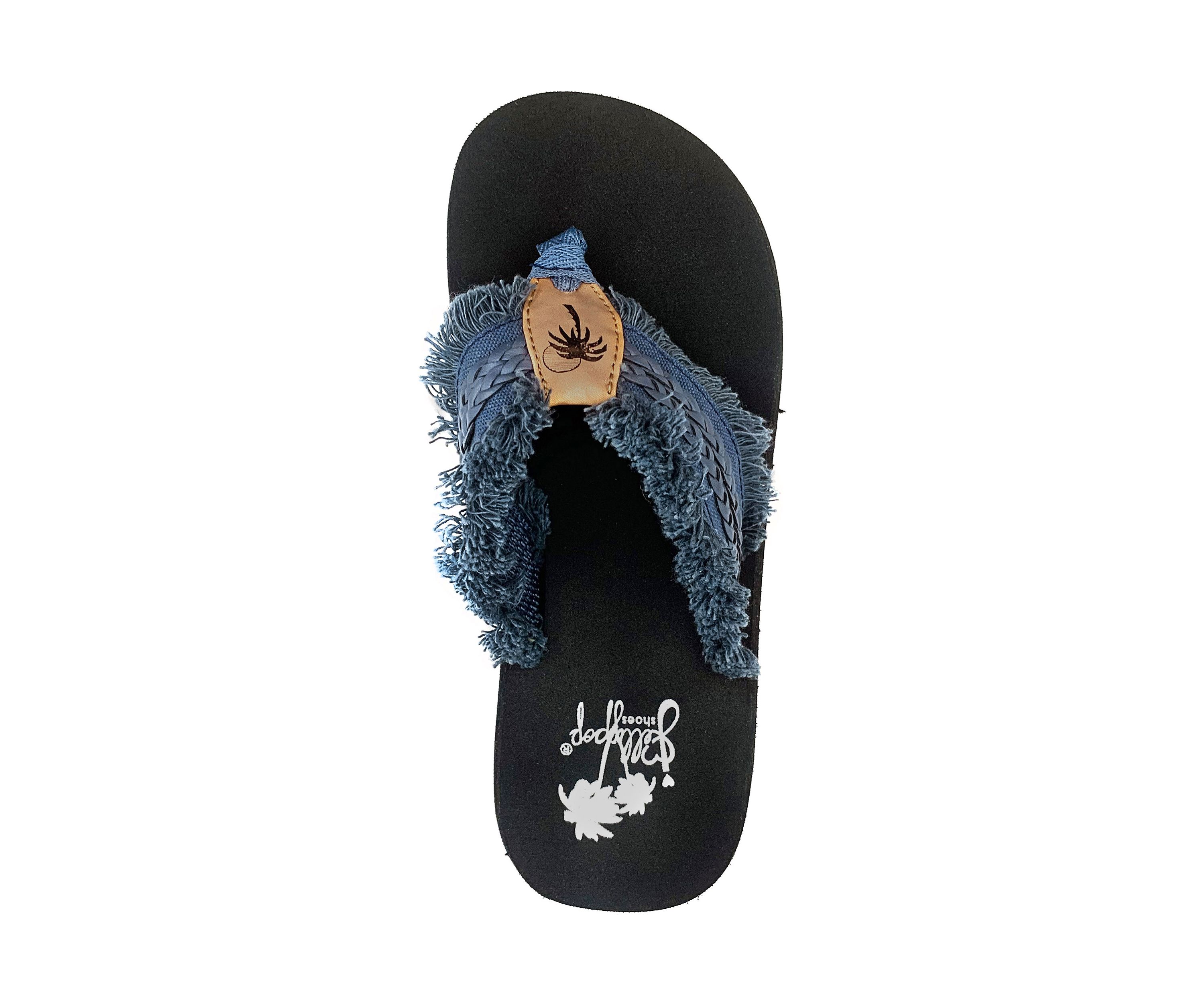Toriana Woven Fringe Flip Flop Thong Sandals