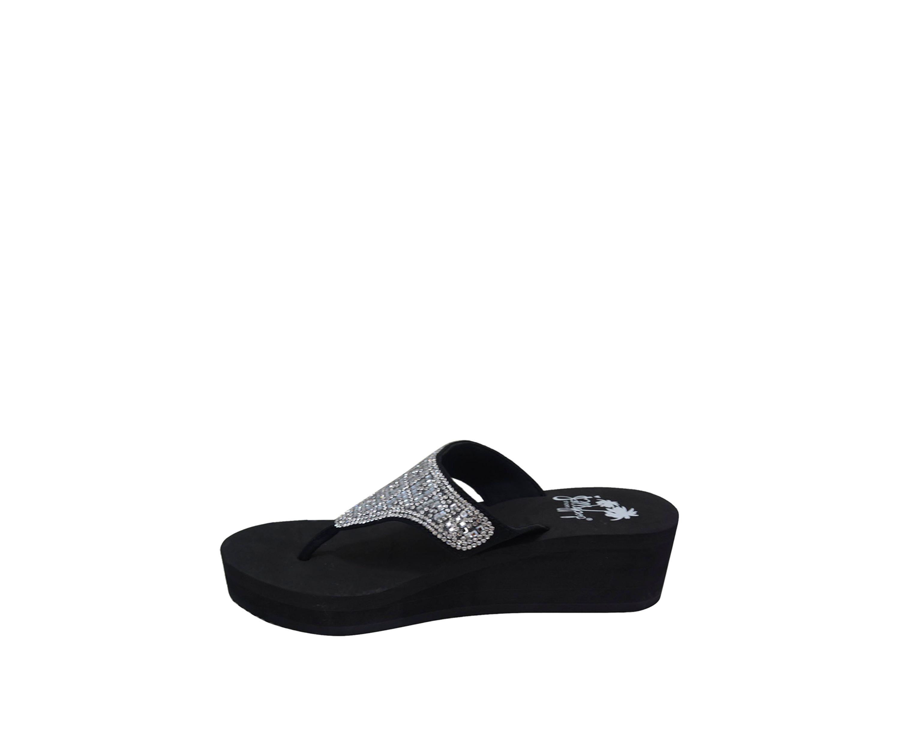 Sparkle Wedge Flip Flop Sandals
