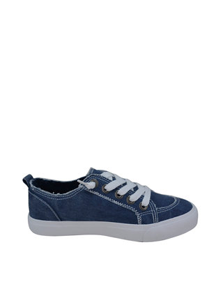 Details about   Women's Jellypop KORILLA Navy with multi color side stripe Lace-up Sneaker